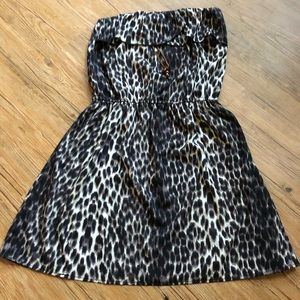 Speed Control Strapless Leopard Dress
